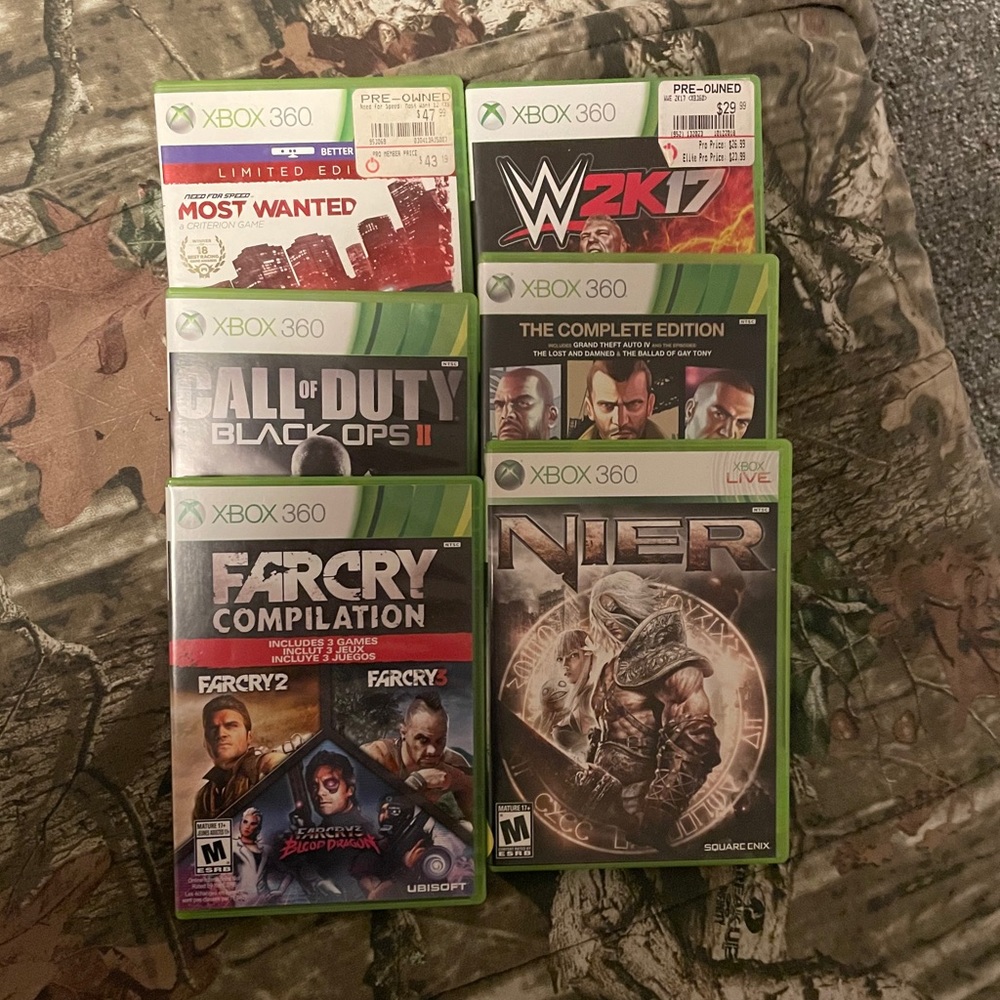 Xbox 360 games.